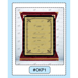 Özel Tasarım Ahşap Plaket – #OKP1